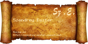Szendrey Eszter névjegykártya