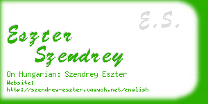 eszter szendrey business card